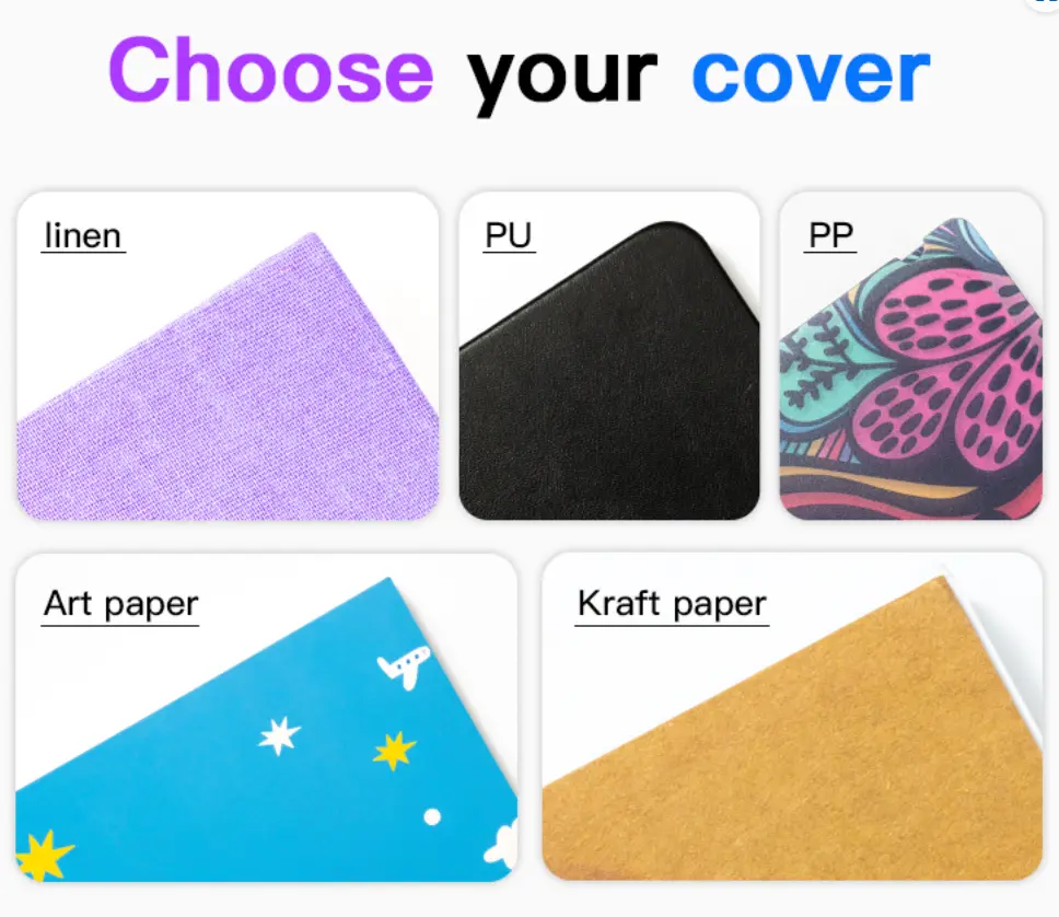 Notebook cover options